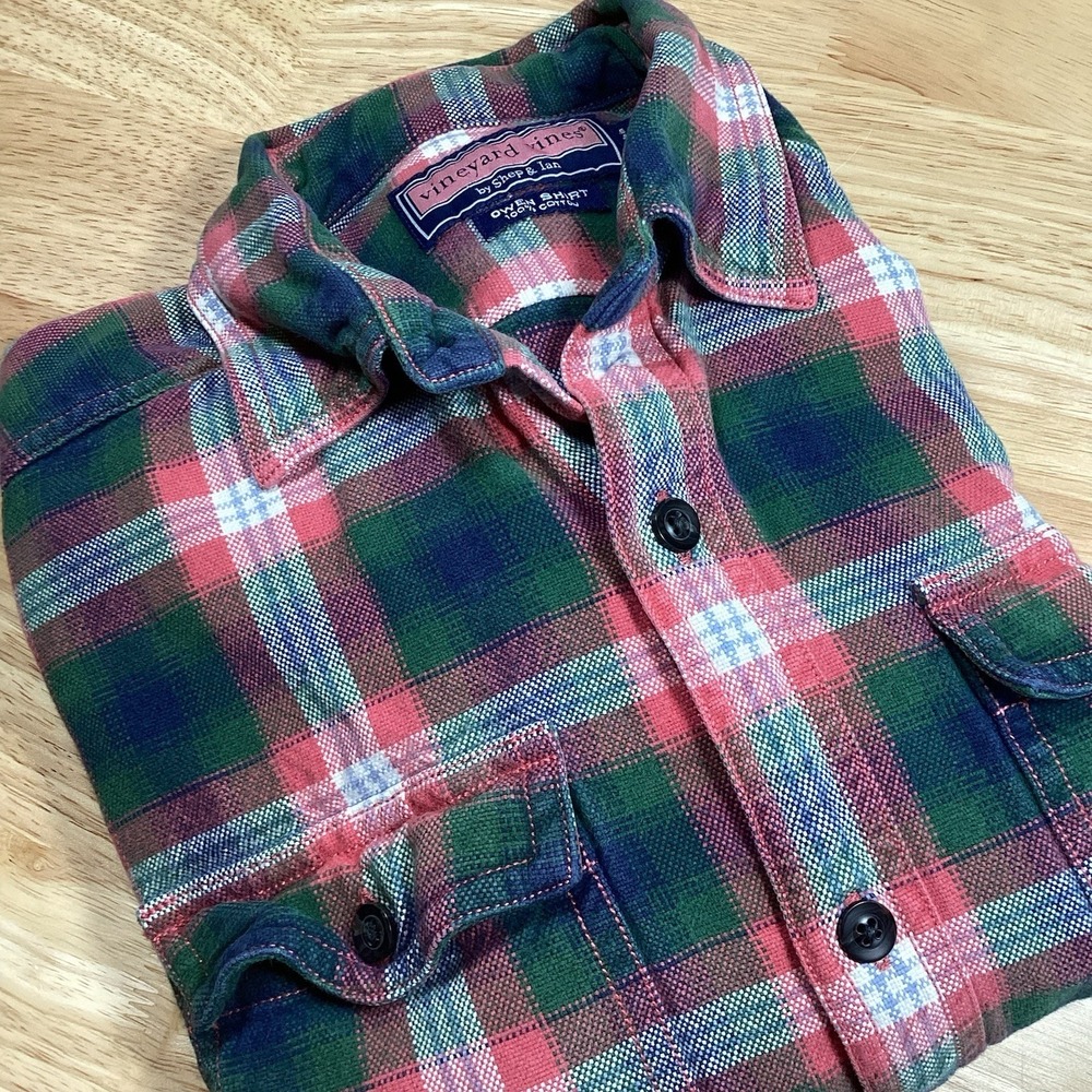 Men's Vineyard Vines 100% Cotton Plaid Owen shirt‎ ButtonUp Small